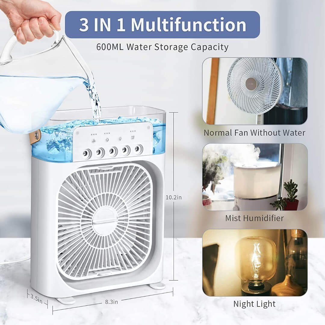Imported Mini Air Cooler and Conditioner Fan - Mini Mist Fan - Portable Air Cooler and Conditioner